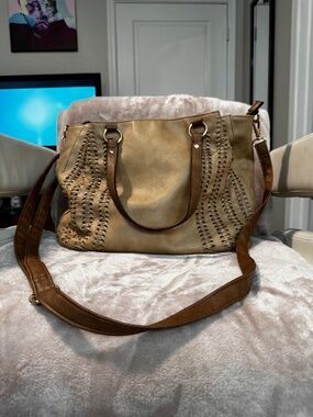 Tan Leather Tote Bag
